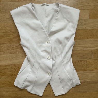 Top da donna bianco dettagliato