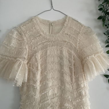 Robe en tulle blanc cassé