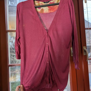 Cardigan a V in maglia fine Guess Los Angeles M