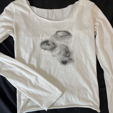 T-shirt blanc à manches longues
