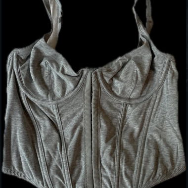 Haut corset gris