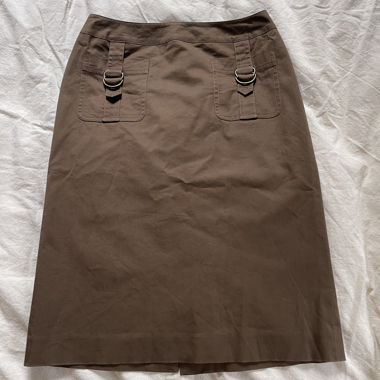 Gonna midi cargo marrone MK