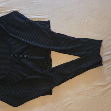 Cardigan noir fin
