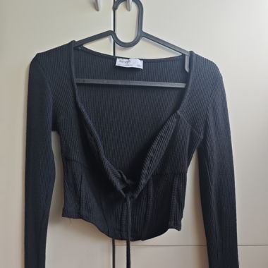 Bershka Ribbed Knit Top