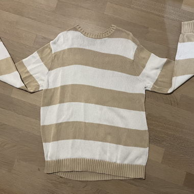 Brandy Melville striped sweater beige-white