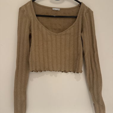Longsleeve court marron