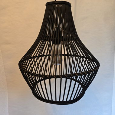 Lampada da soffitto in rattan n.