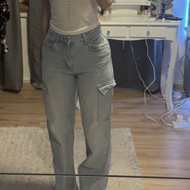 Wide leg  Cargo jeans light blue EU 36