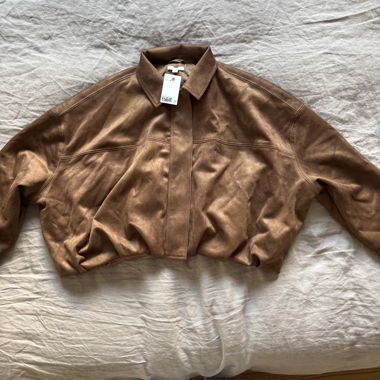 Brown Jacket with Velvet Look