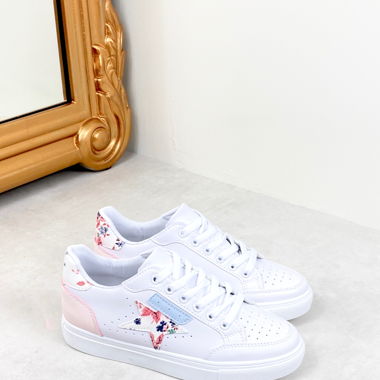Basket motif fleur pour femme