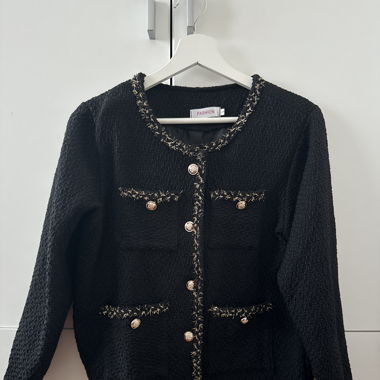 Tweed jacket black with gold 
