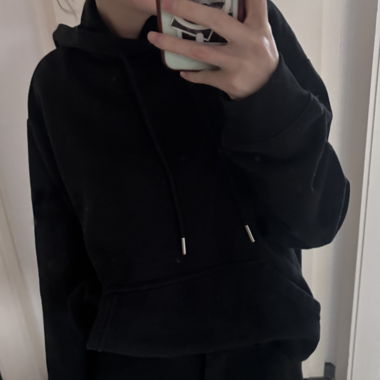 Schwarzer Oversize Hoodie