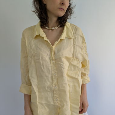 Gelbes Leinenhemd Gr.XL