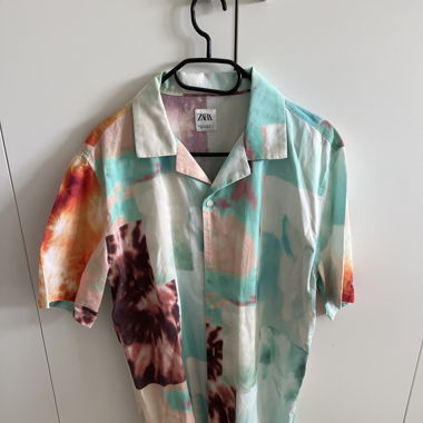 Chemise coloré marbré