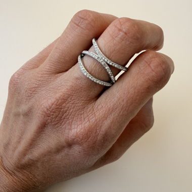 Silver-Colored Double Ring