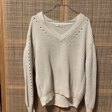 Maglione bianco in maglia