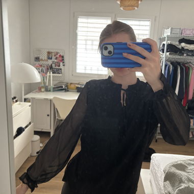 PIGALLE black sheer blouse