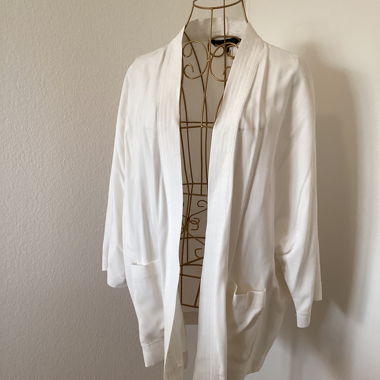 White oversized kimono jacket