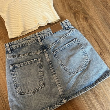Gonna in denim con tasche
