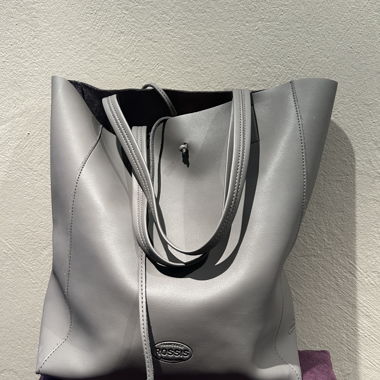 Francesco Rossis Loredana grey leather tote bag