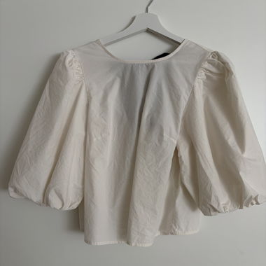 Beige Blouse with Bow