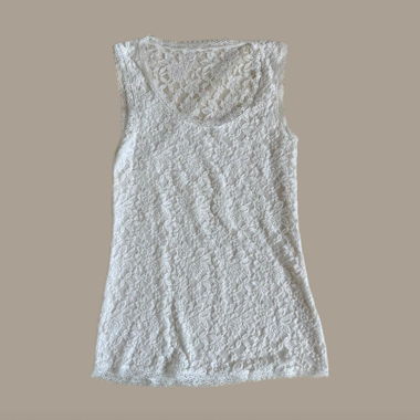 Top in pizzo bianco