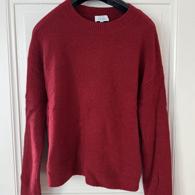 Maglione in maglia rosso