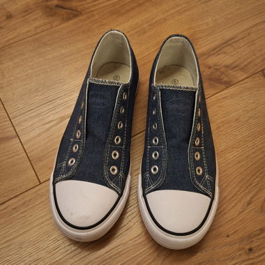 Baskets en denim à enfiler