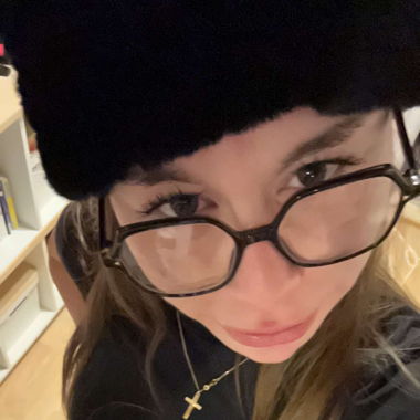 Black fur head band