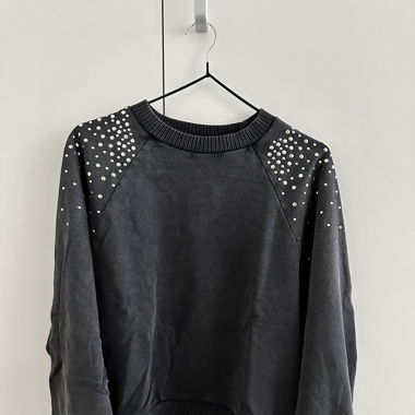Mango Pullover mit Strasssteinen