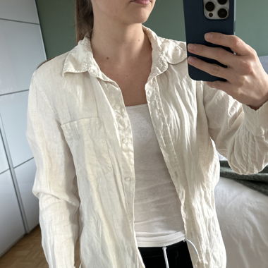 Beige Linen Blouse