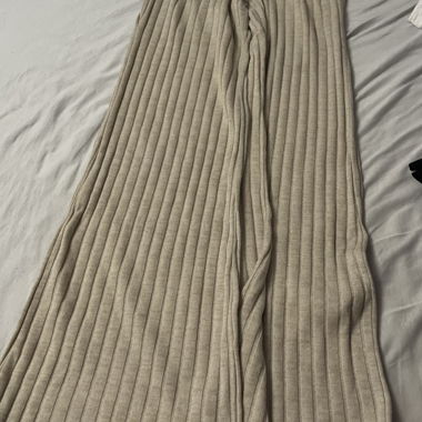 Beige Strickhose von Amisu, Grösse S