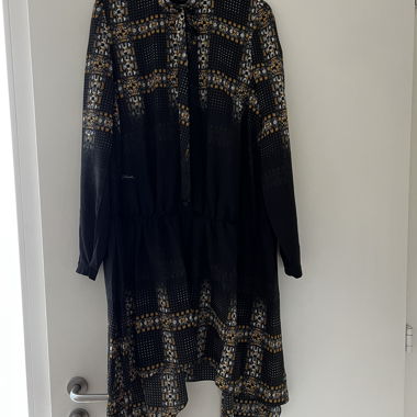 Just Cavalli printed black and gold dress
