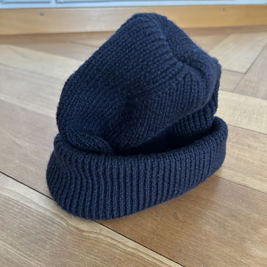 Universal Works Navy Beanie Knit Hat