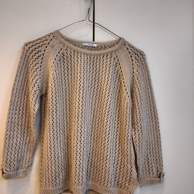 Pull beige en mailles