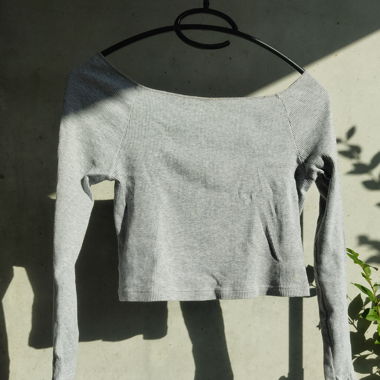 Langarm Crop-Top 