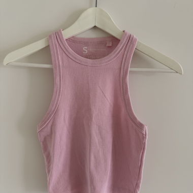 Pink Rib Tank Top
