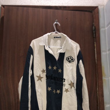 Oversized athletic polo shirt