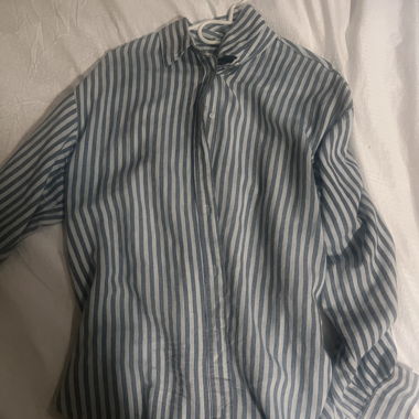 Striped long-sleeve shirt blue-white
