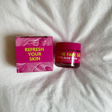 Gel viso rosa con aloe vera
