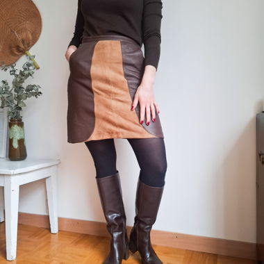 Jupe en cuir vintage