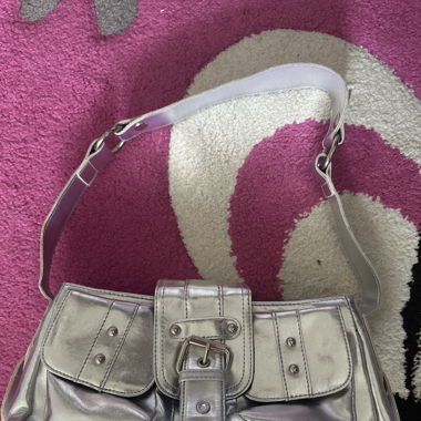 Silver y2k vintage shoulder bag