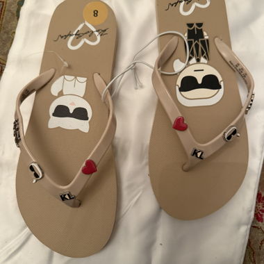 Karl Lagerfeld flip-flops