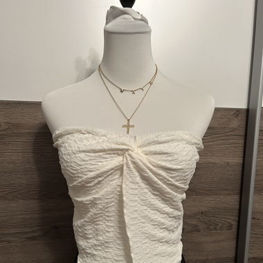 Creme Tube Top