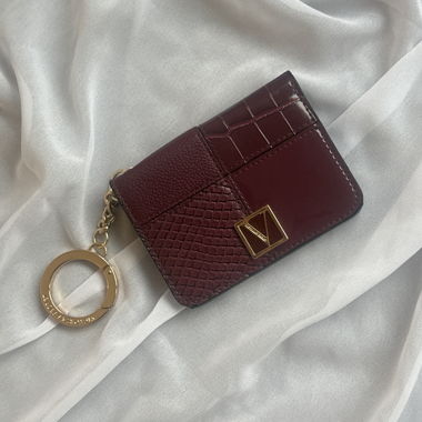 ***VICTORIA’S SECRET Porta carte in pelle bordeaux***