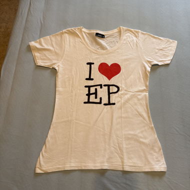White T‑Shirt with I Love EP Print (Europapark)