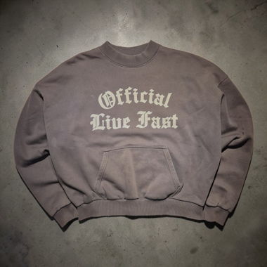 LFDY Sweatshirt „Official Live Fast“ Grau S