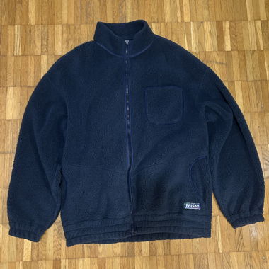Dark blue fleece jacket with zipper