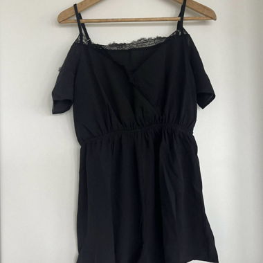 Worn-Once Jump­suit Black, Size S