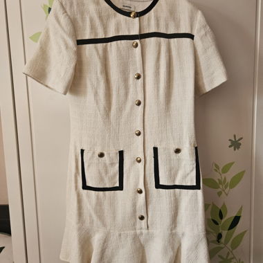 Vestito Sandro cropped in tweed con bottoni